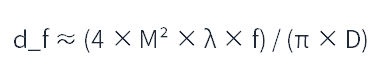 聚焦光斑近似公式